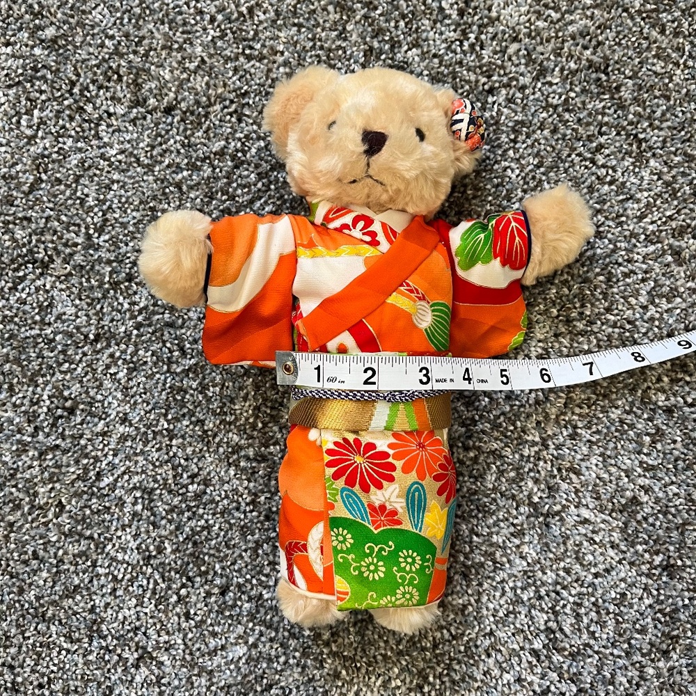 Stuffed Teddy Bear wearing Kimono; New without Tags; SO CUTE!!! - Picture 3 of 7